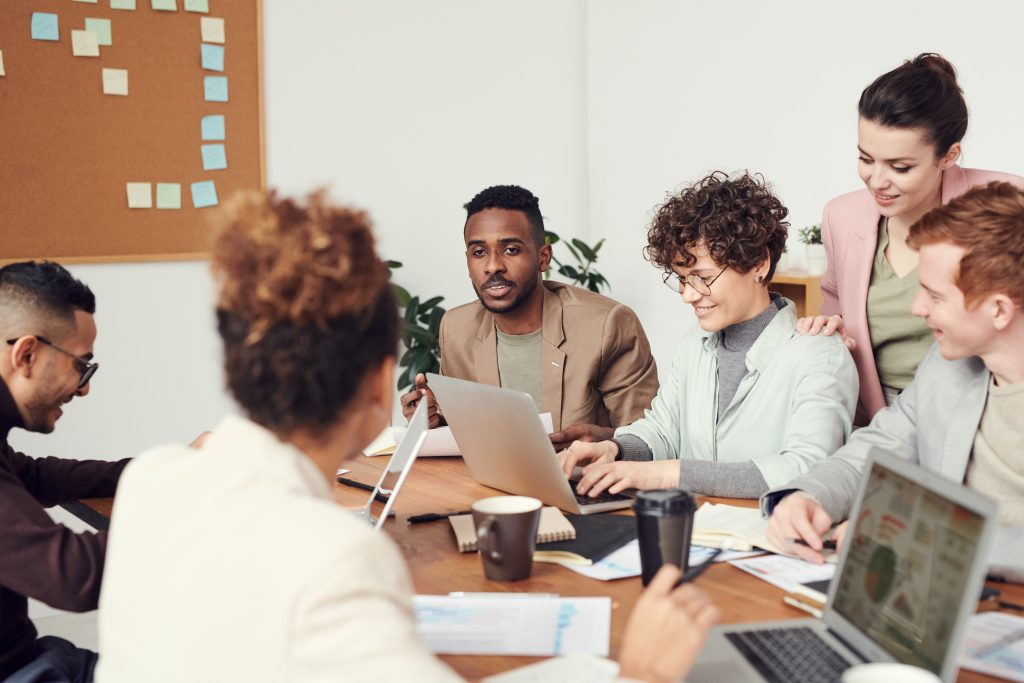 people in a meeting